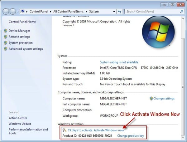 Cd Key  Windows 7 img-1