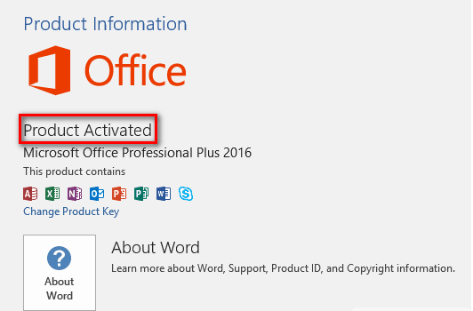 Microsoft Office 2016 License Key