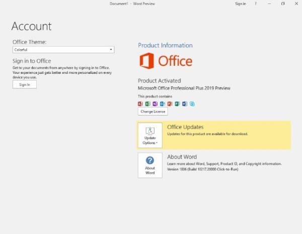 Free Microsoft Office 2019 Product Key