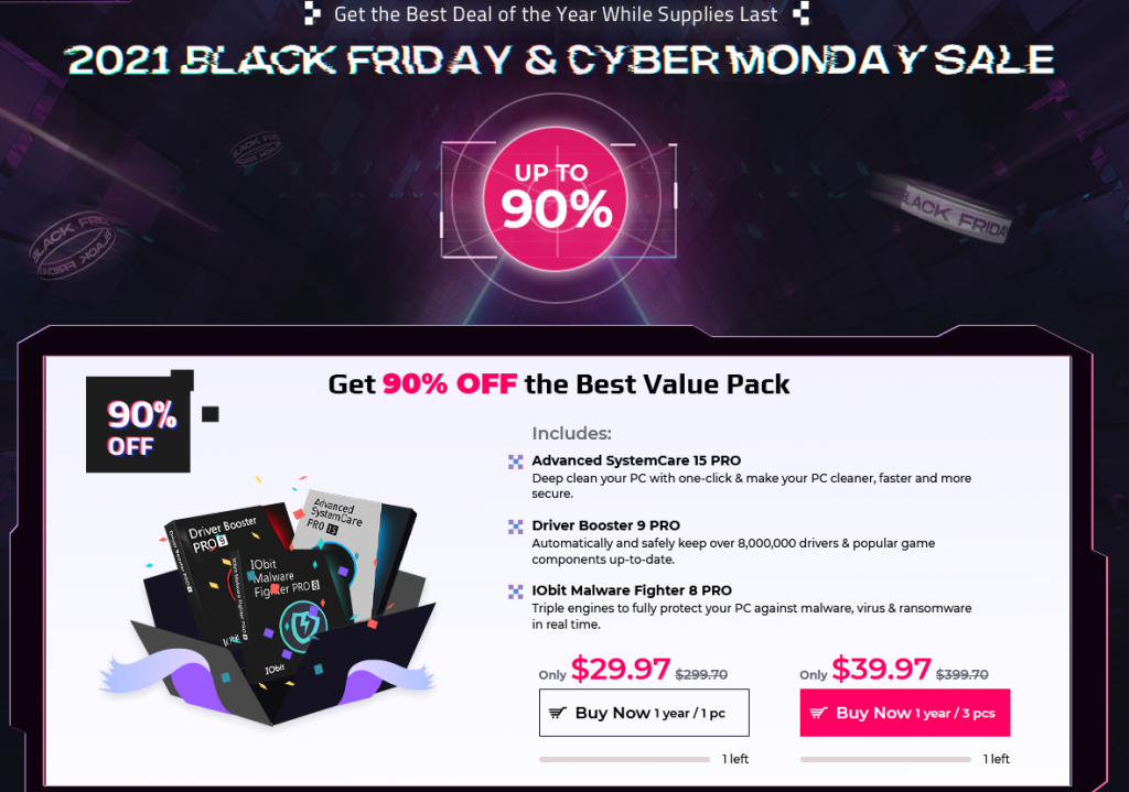 IObit Black Friday 2021 Deal Save up to 90% Off