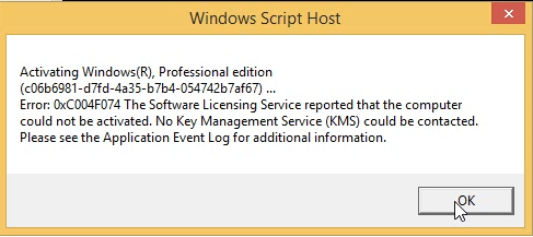 error 0xc004f074 Windows 11 10 8 7