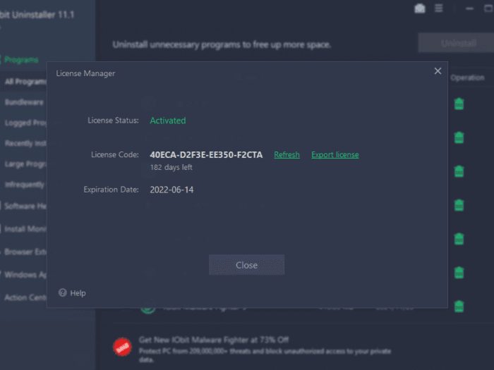 IObit Uninstaller 11 PRO License Key